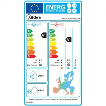 Midea Porta Split MMCS-12HRN8-QRD0 Φορητό Κλιματιστικό Ψύξης Θέρμανσης 12000 BTU με Ιονιστή Midea Porta Split MMCS-12HRN8-QRD0 Φορητό Κλιματιστικό Ψύξης Θέρμανσης 12000 BTU με Ιονιστή